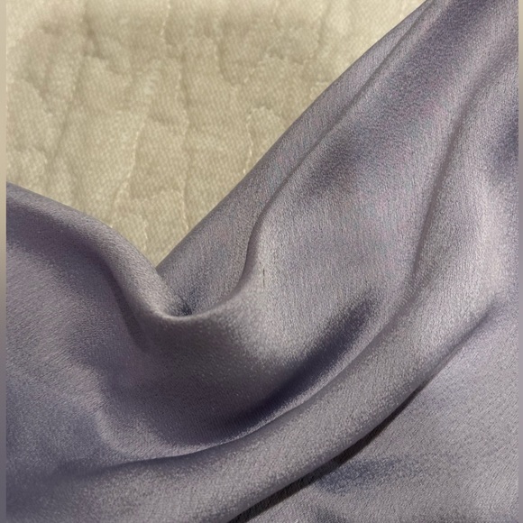 Jenny Yoo Addison Slip Dress in Lilac Mist Bridesmaid Wedding - Damaged Hemline - Picture 4 of 11